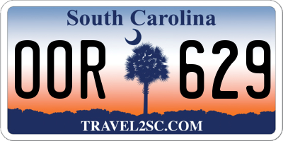 SC license plate OOR629