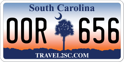 SC license plate OOR656