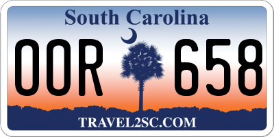 SC license plate OOR658