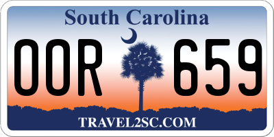 SC license plate OOR659