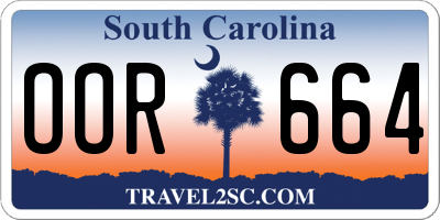 SC license plate OOR664