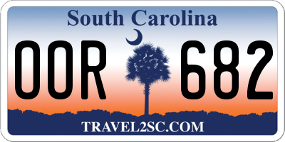 SC license plate OOR682