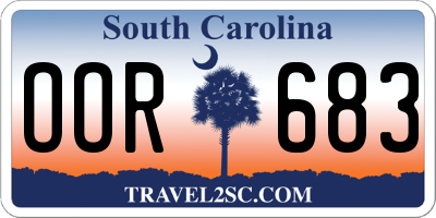 SC license plate OOR683