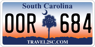 SC license plate OOR684