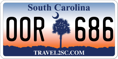 SC license plate OOR686