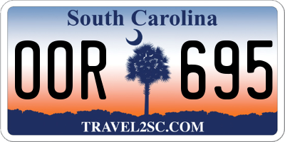 SC license plate OOR695