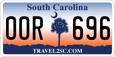 SC license plate OOR696
