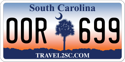 SC license plate OOR699