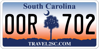 SC license plate OOR702