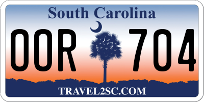 SC license plate OOR704