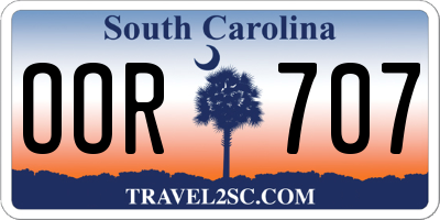 SC license plate OOR707
