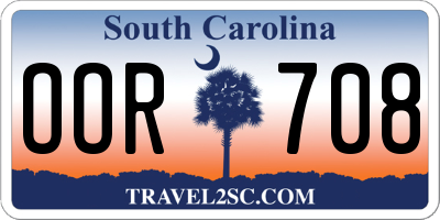 SC license plate OOR708
