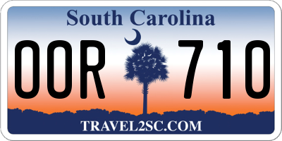 SC license plate OOR710