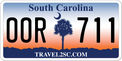 SC license plate OOR711