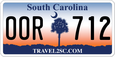 SC license plate OOR712