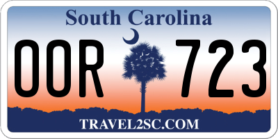 SC license plate OOR723