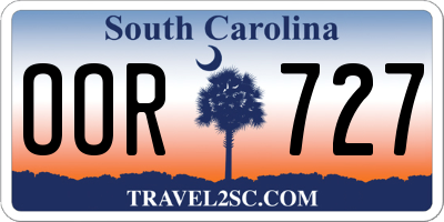 SC license plate OOR727