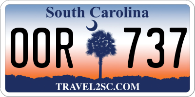 SC license plate OOR737