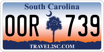 SC license plate OOR739