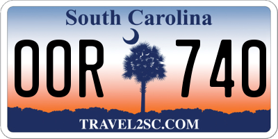 SC license plate OOR740