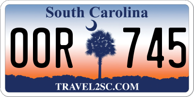 SC license plate OOR745