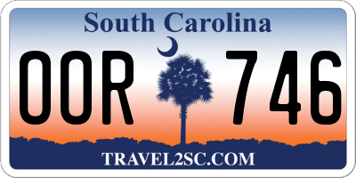 SC license plate OOR746