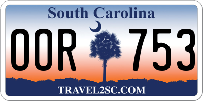 SC license plate OOR753