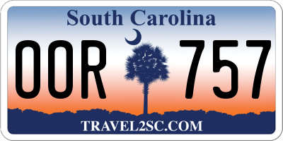 SC license plate OOR757
