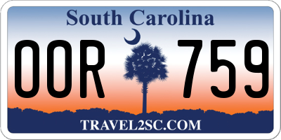 SC license plate OOR759