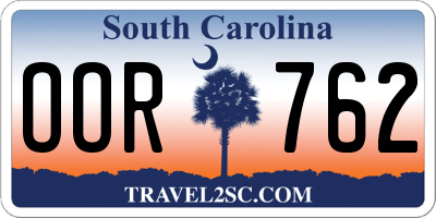 SC license plate OOR762