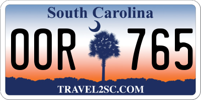 SC license plate OOR765