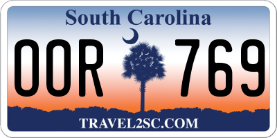 SC license plate OOR769