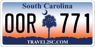 SC license plate OOR771