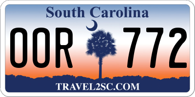 SC license plate OOR772