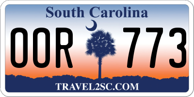 SC license plate OOR773