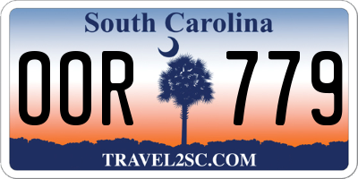 SC license plate OOR779