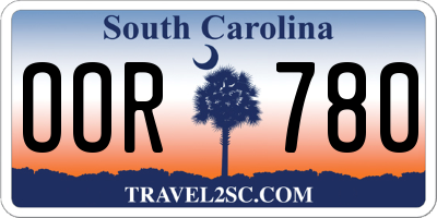 SC license plate OOR780