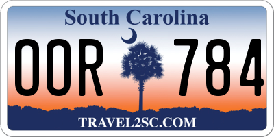 SC license plate OOR784