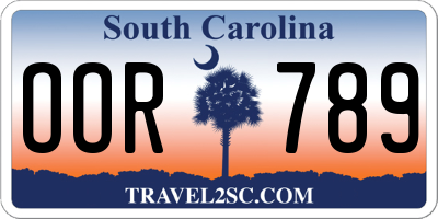 SC license plate OOR789