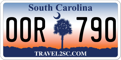 SC license plate OOR790