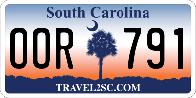 SC license plate OOR791