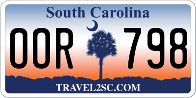 SC license plate OOR798