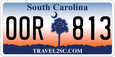 SC license plate OOR813
