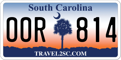 SC license plate OOR814
