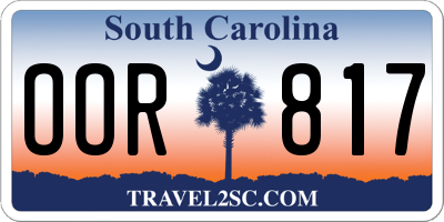 SC license plate OOR817