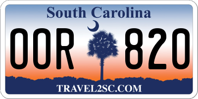 SC license plate OOR820