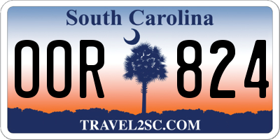 SC license plate OOR824