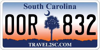 SC license plate OOR832