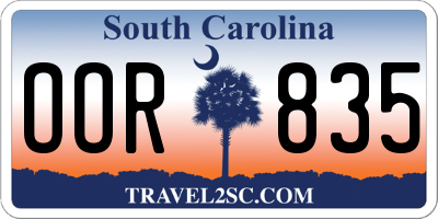 SC license plate OOR835