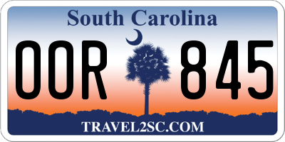 SC license plate OOR845